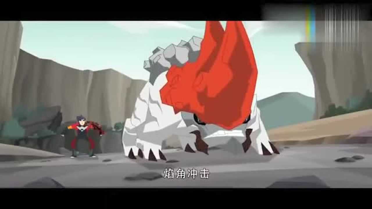 兽王争锋:双铠角兽对战双怪纹兽,2只神级灵兽之间的对战