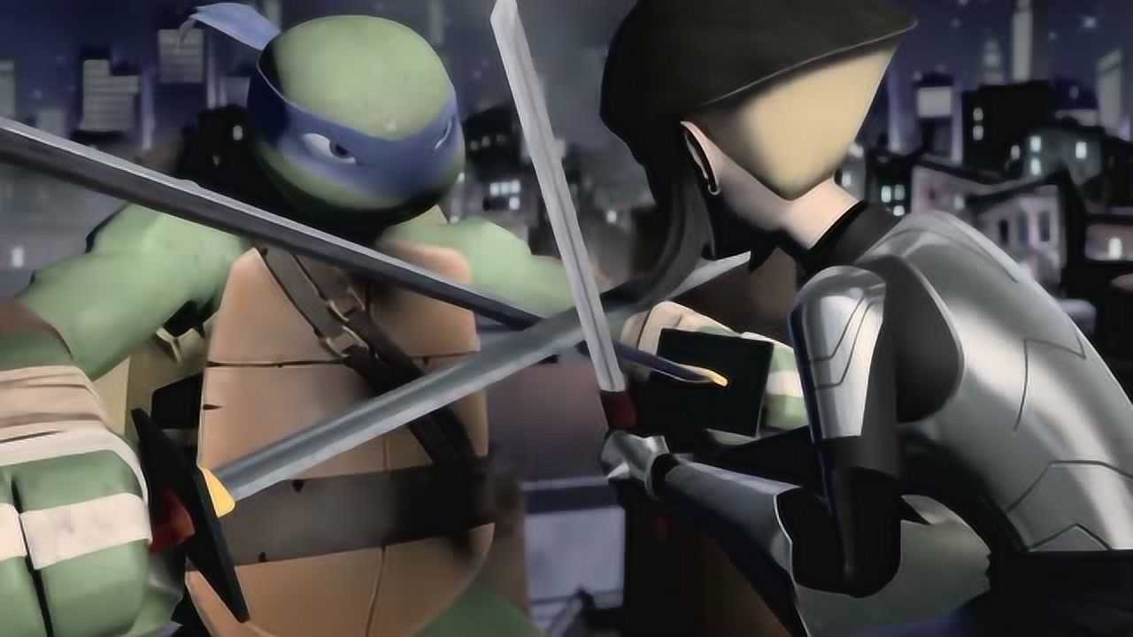 忍者神龟忍者龟被心给偷袭了李奥纳多还拼命救她