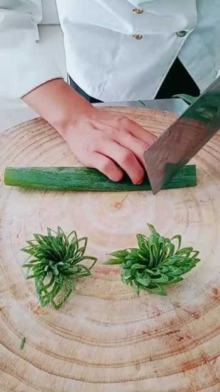 大葱还能切成这样