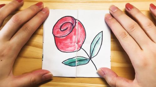 可以无限折出4种花朵的折纸手工简笔画教程,一张纸就能折出来