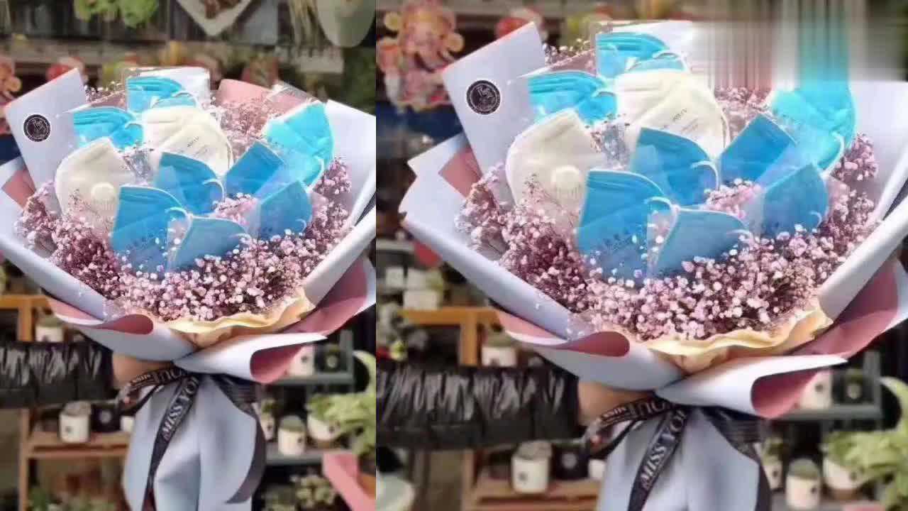 林心如情人节晒口罩鲜花为疫区加油