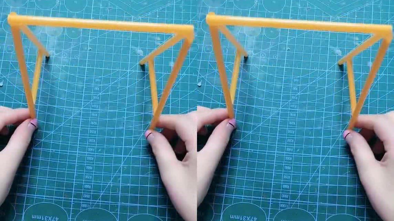 一次性吸管制作小秋千