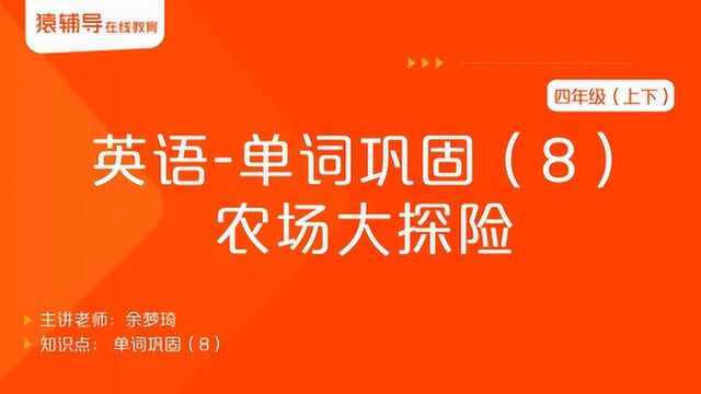 小学四年级(上下)英语《单词巩固(8):农场大探险》