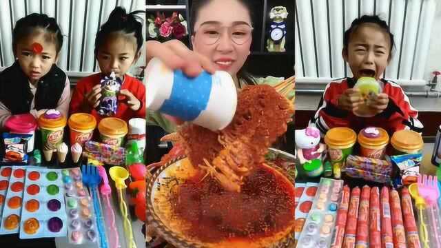 吃播小姐姐:妹子吃爆辣小人蛏,看起来食欲满满!