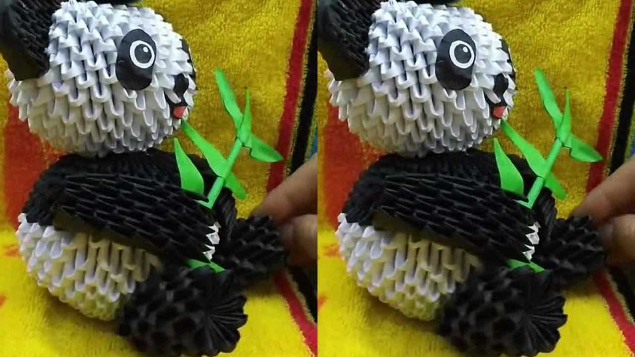 纸艺三角插之小熊猫