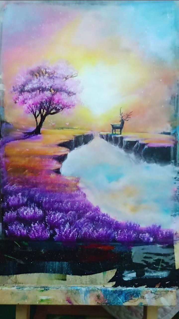 教你画一幅好看又好画的唯美风景画