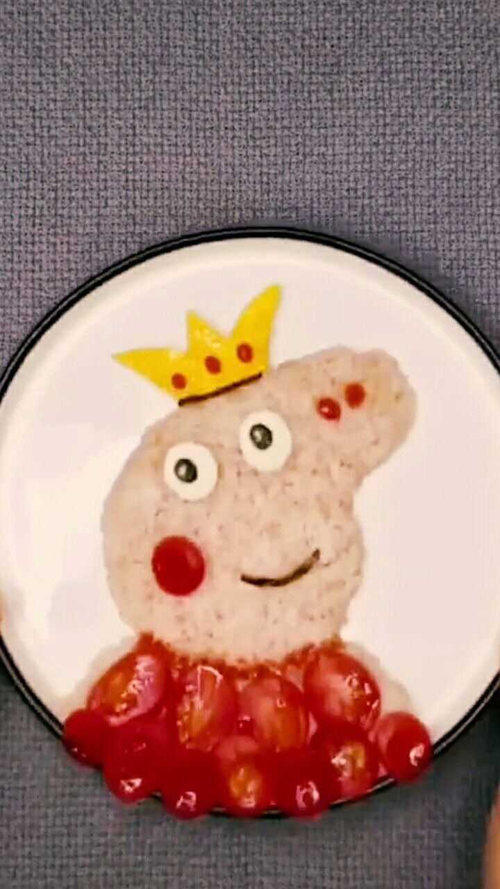 超可爱的小猪佩奇午餐饭孩子们的最爱做法简单易学