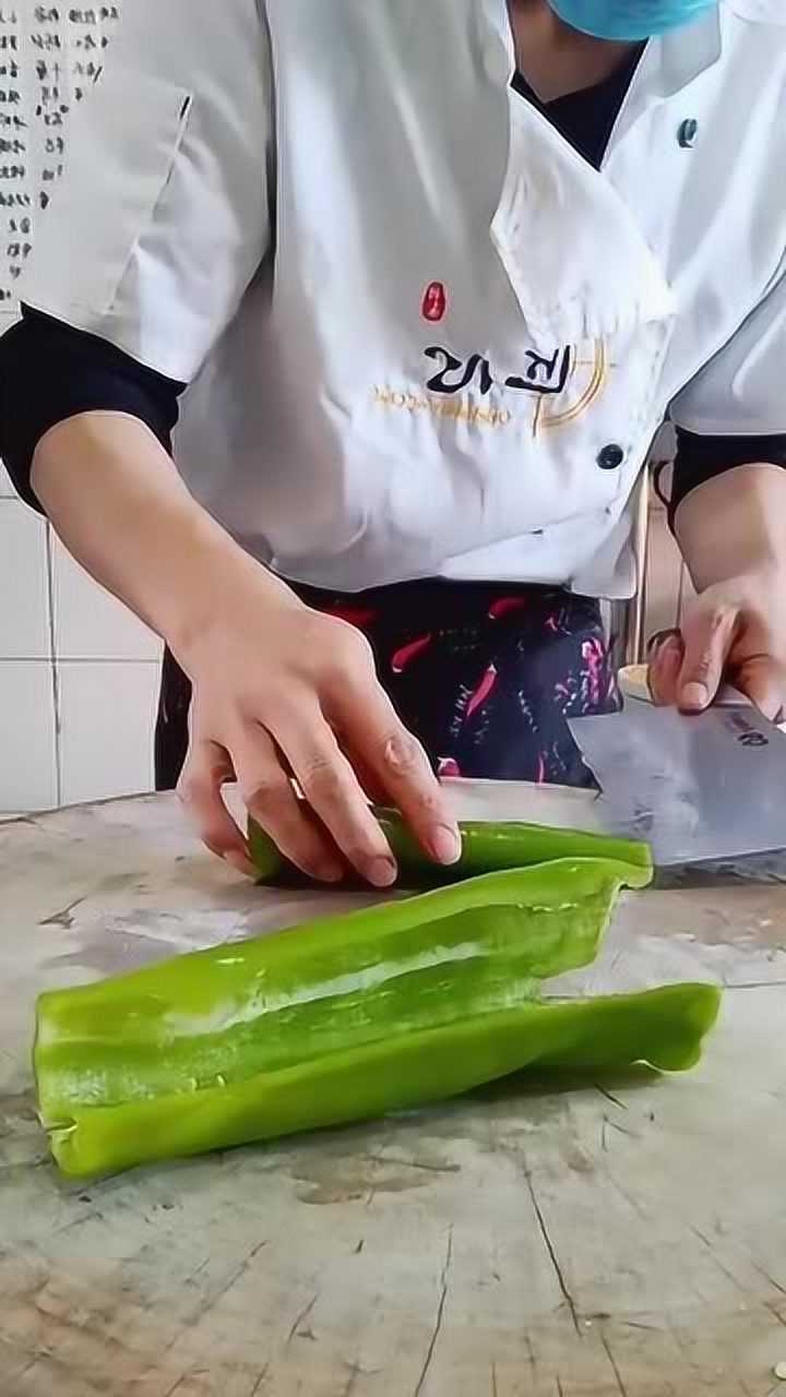 青椒怎么切菱形图片