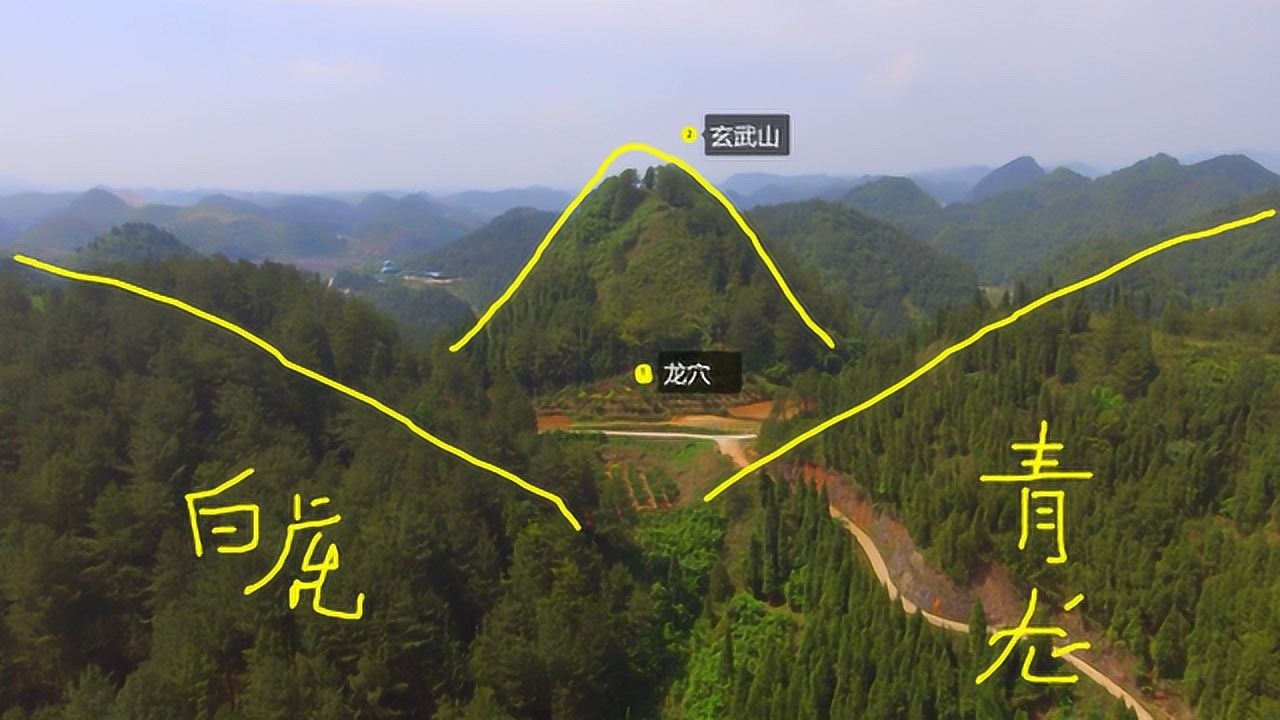 此穴宜艮山坤向青龙白虎在左右外行人都看好的风水宝地