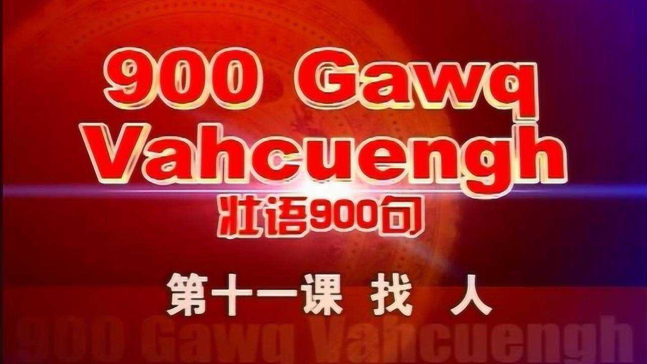 壮语900句(第十一课)