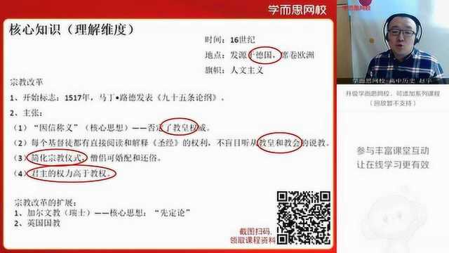 学而思网校【高考】【历史】知识专题宗教改革