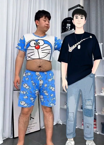 250斤的胖子这样穿衣服,看起来就像只有150斤