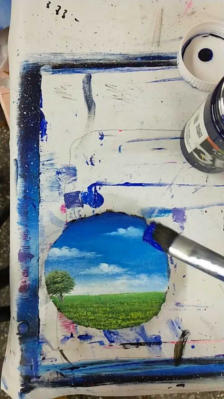 这是一副星空下樱花树画家画的很美很好看非常欣赏这幅画