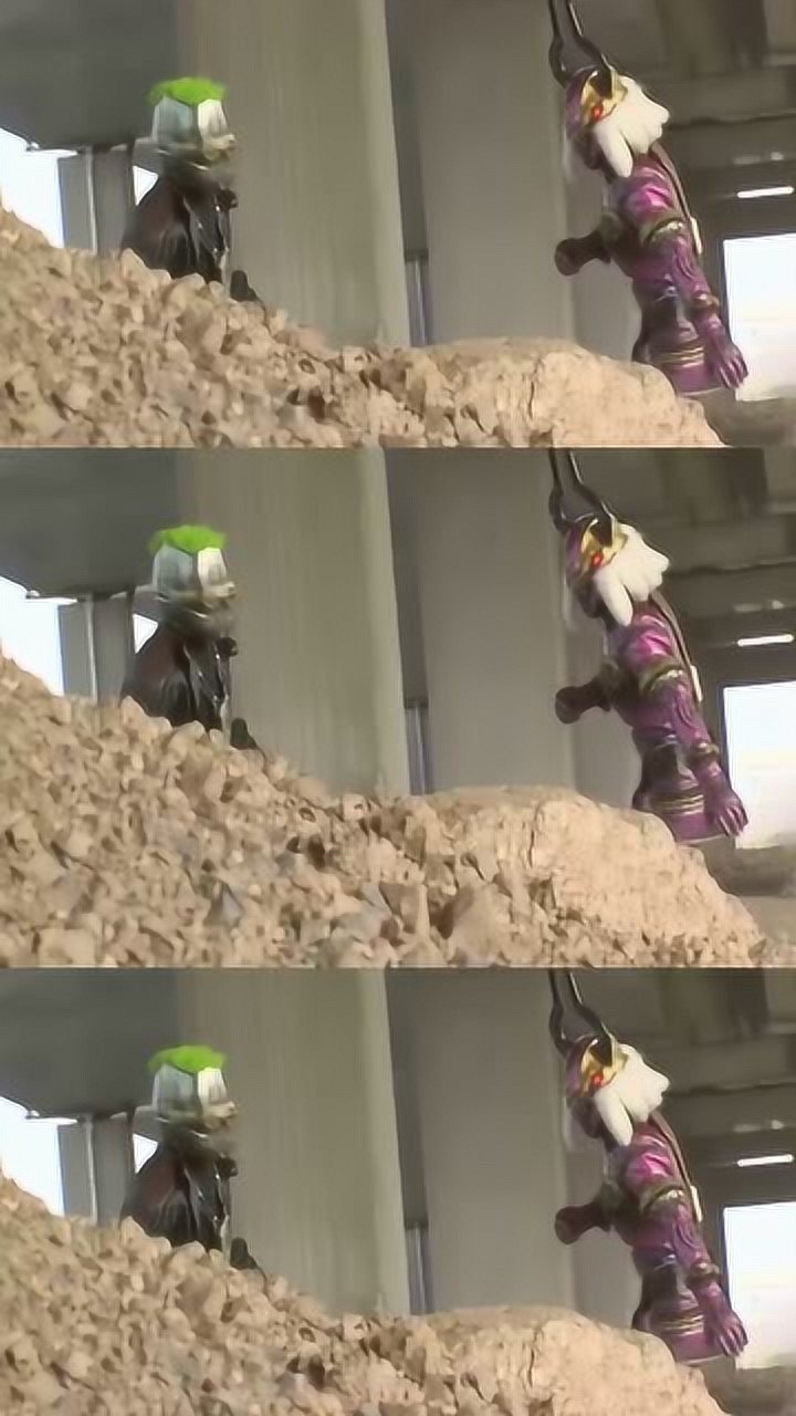 铠甲勇士捕将可人变成人傀之后与机人展开了搏斗