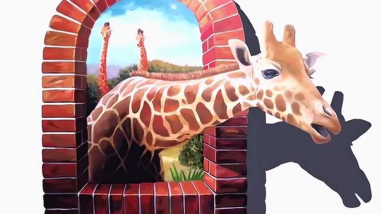 《小婷老师绘画课堂》教你画3d画长颈鹿