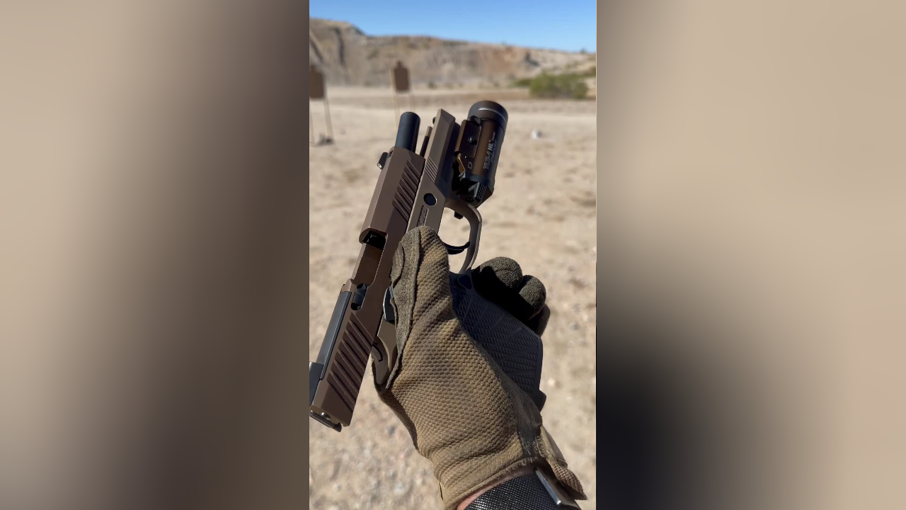 西格绍尔m18半自动 p320的特制改良版本 轻便易携射击首选