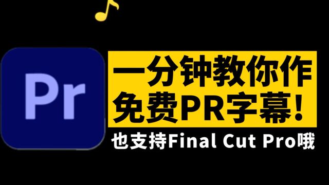 【视频剪辑】如何高效上PR字幕教程!一键语音转字幕!