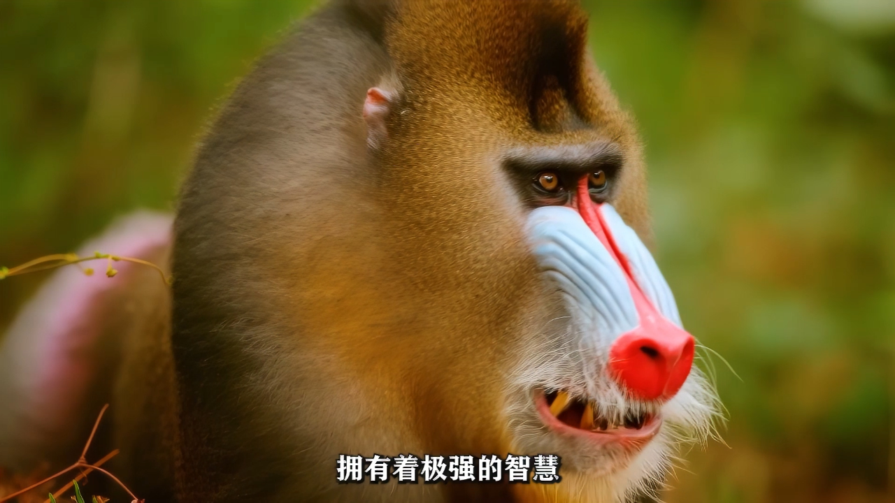 山魈拥有着油彩浓墨般的面庞,却是最为好斗的猴子