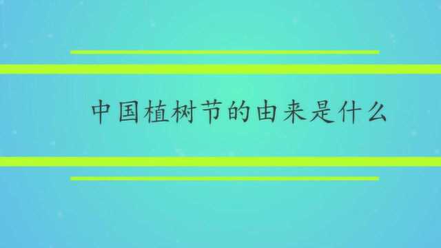 中国植树节的由来是什么