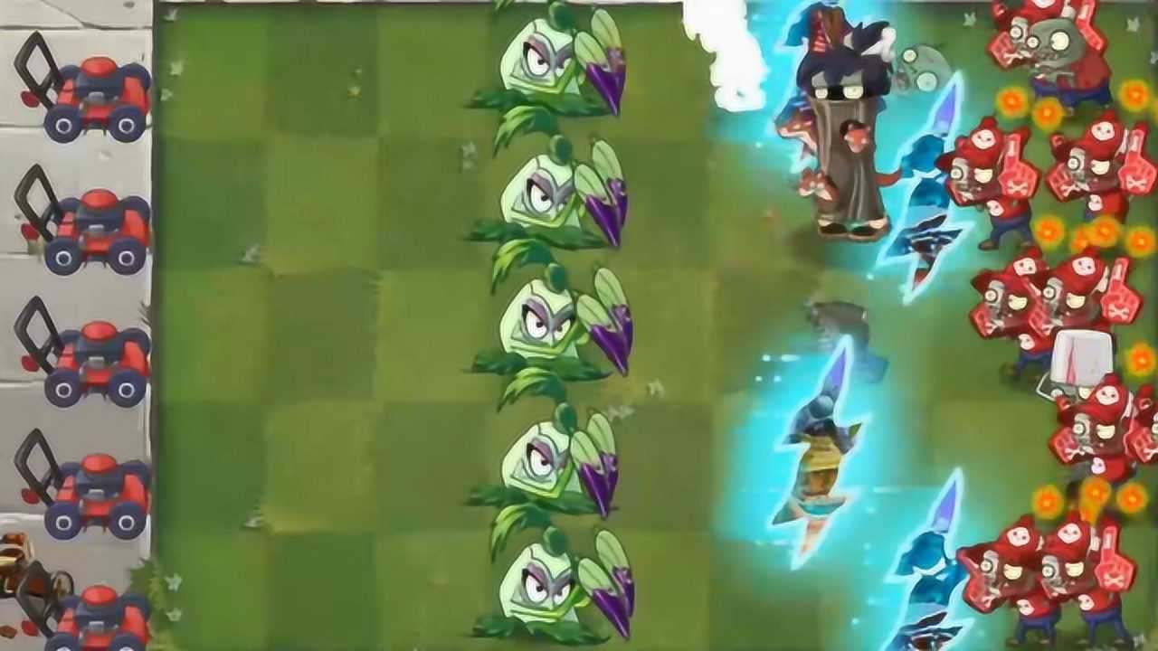 植物大战僵尸2:10000级螳螂草 vs 所有僵尸