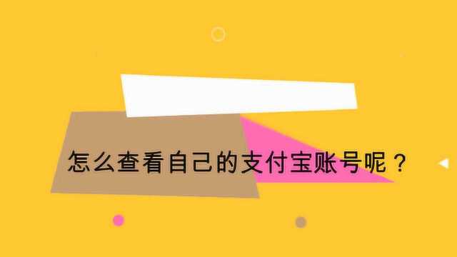 怎么查看自己的支付宝账号呢?