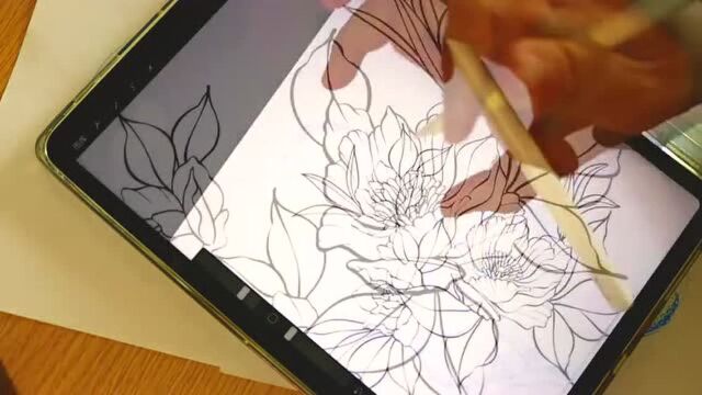 ipad绘画过程完整视频版送上 遇见艺术 插画推荐 纹身图案