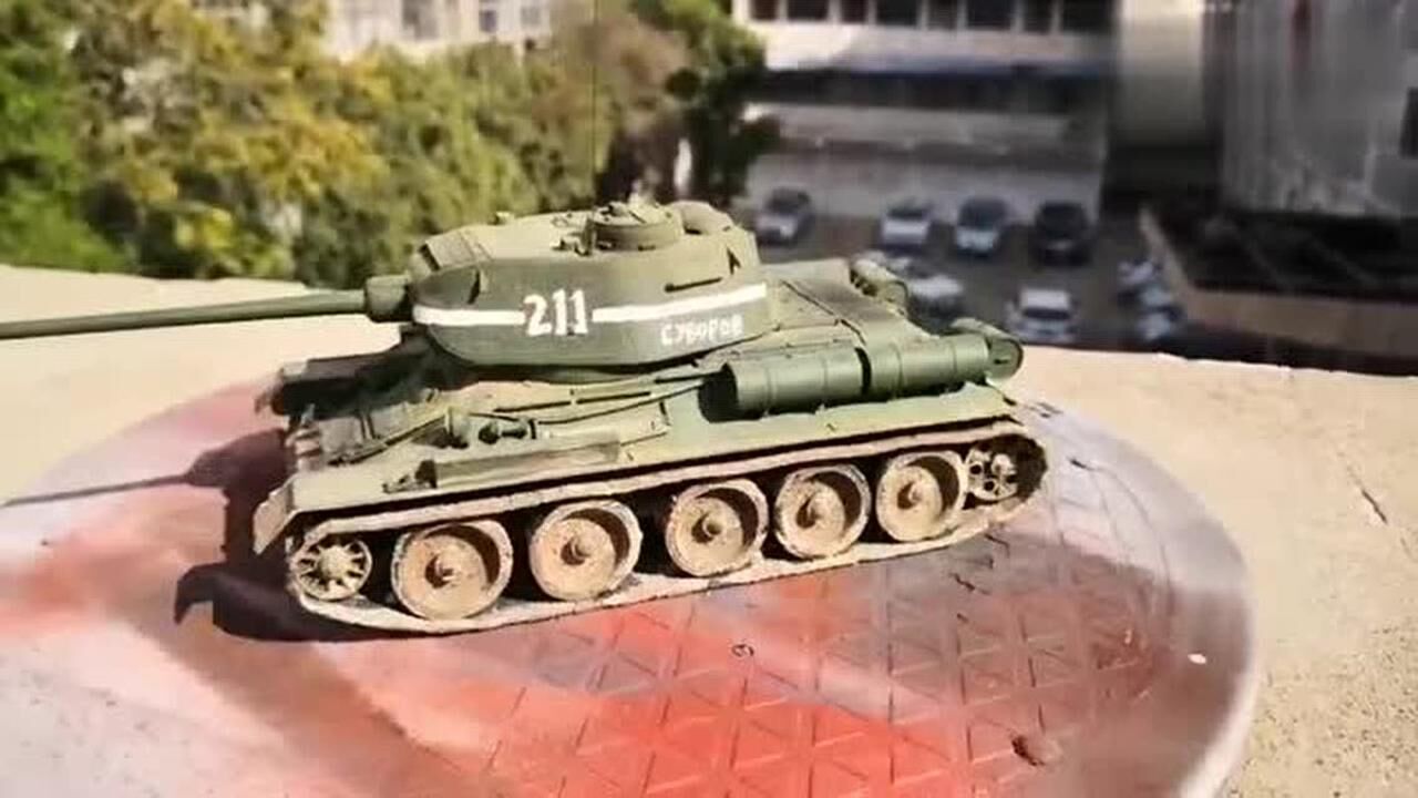 二战苏军t-3485坦克模型 动态展示_腾讯视频