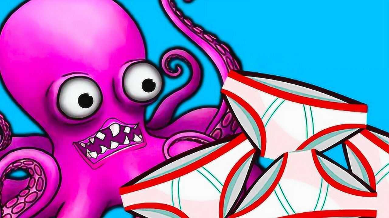 章鱼变身海洋清洁工,清理人类丢下的内裤!摇摆哥解说