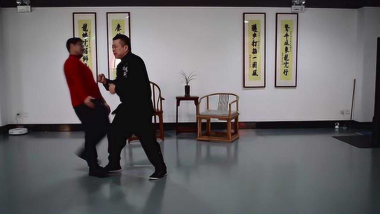 胡玉涛老师八极拳暗腿传统武术步到人飞的真实演示