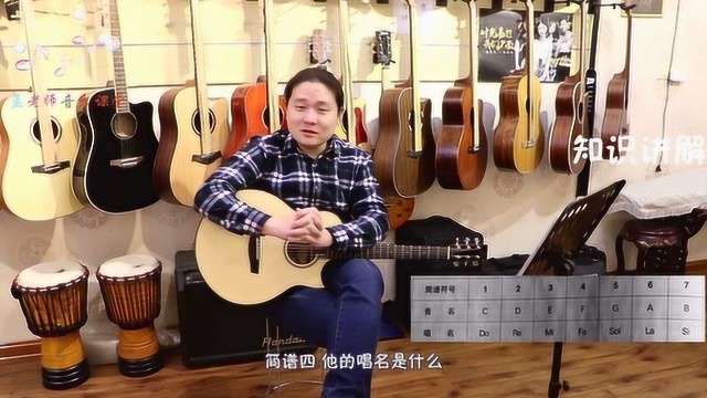 吉他基础教学:音名、唱名和简谱以及高中低音详细讲解