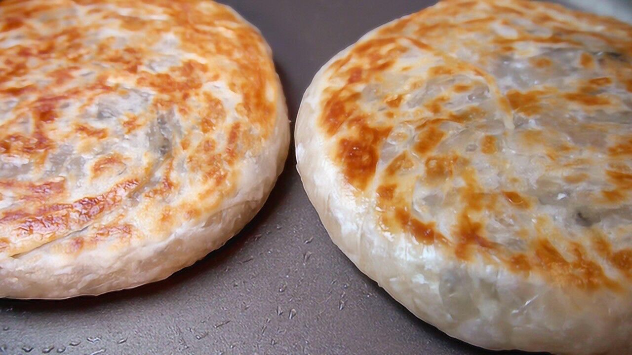 梅菜干饼懒人做法,不用发面,现煎现吃,简单快速,个个酥脆鲜香