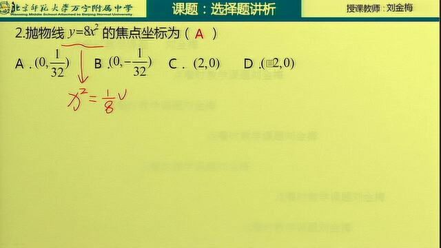 抛物线的焦点坐标