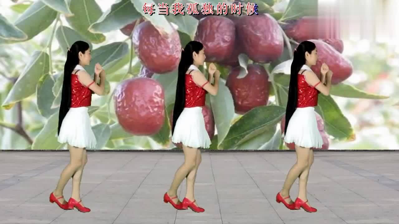 彩带舞红枣树分解动作图片