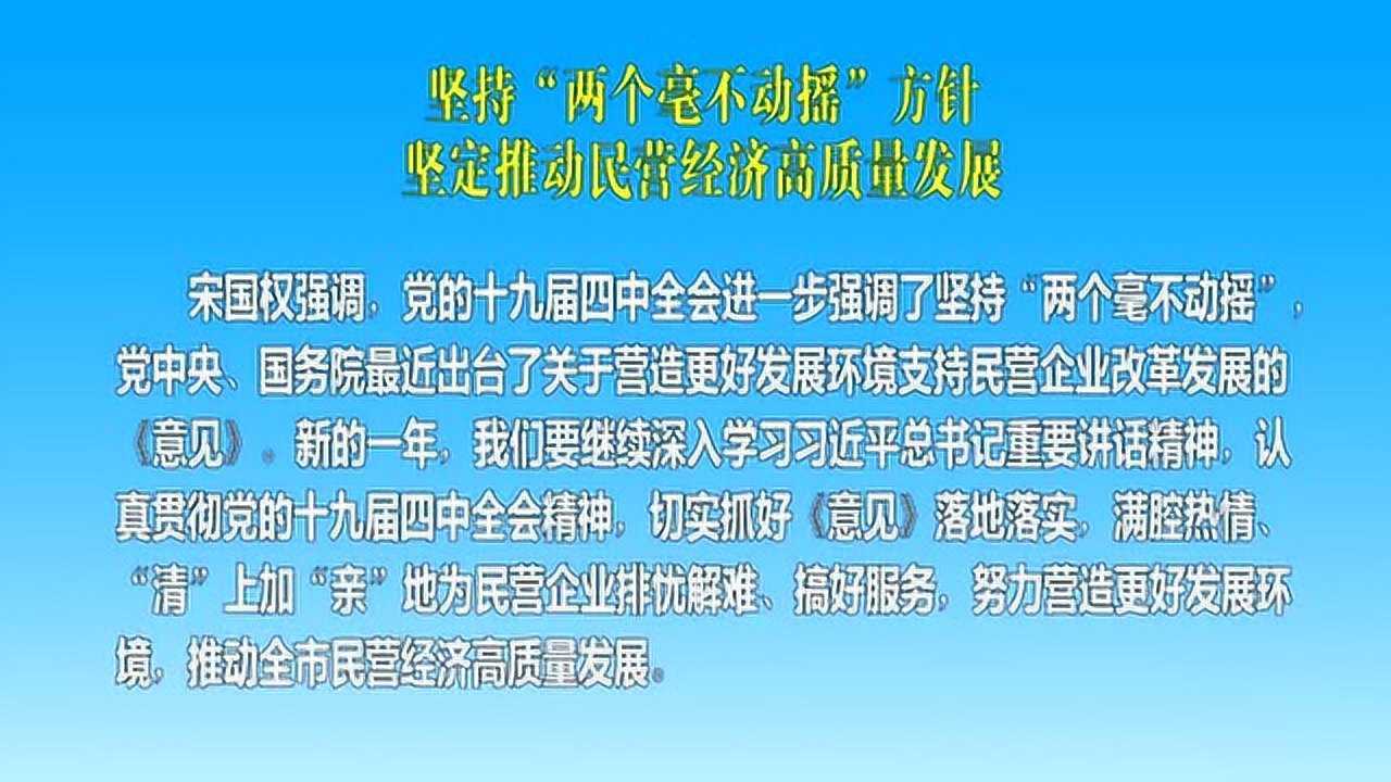 坚定推动民营经济高质量发展