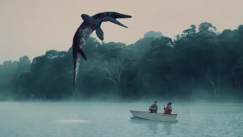 两个大叔在河里钓鱼，结果水里冒出了一只史前巨兽，一部奇幻片