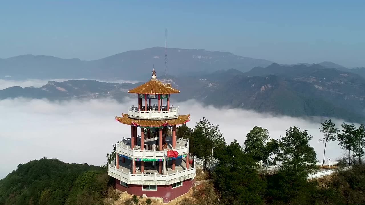 航拍慈利笔架山