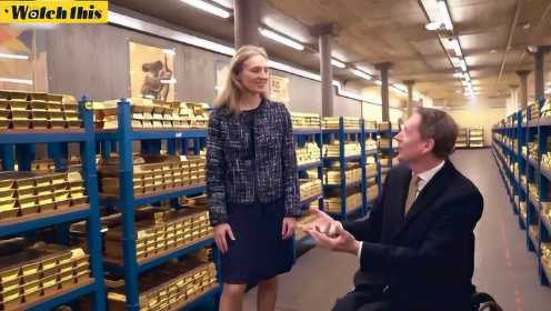 英格兰银行金库罕见内部视频曝光：美国金块和英国金块有啥区别？