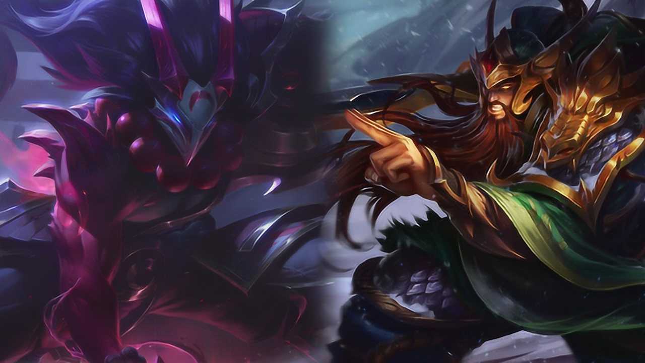 lol:蛮王新皮肤腥红之月对比关羽 新皮肤的质量还是高