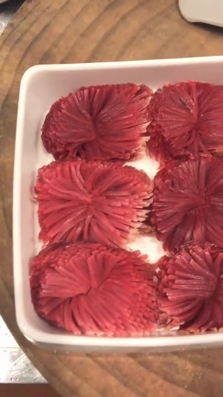 鸭珍这样切出的花刀更漂亮