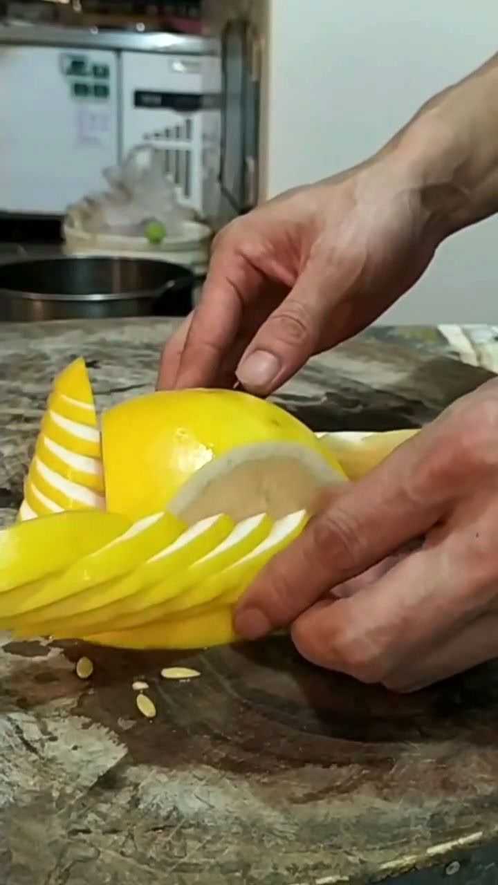 甜瓜还可以这样切