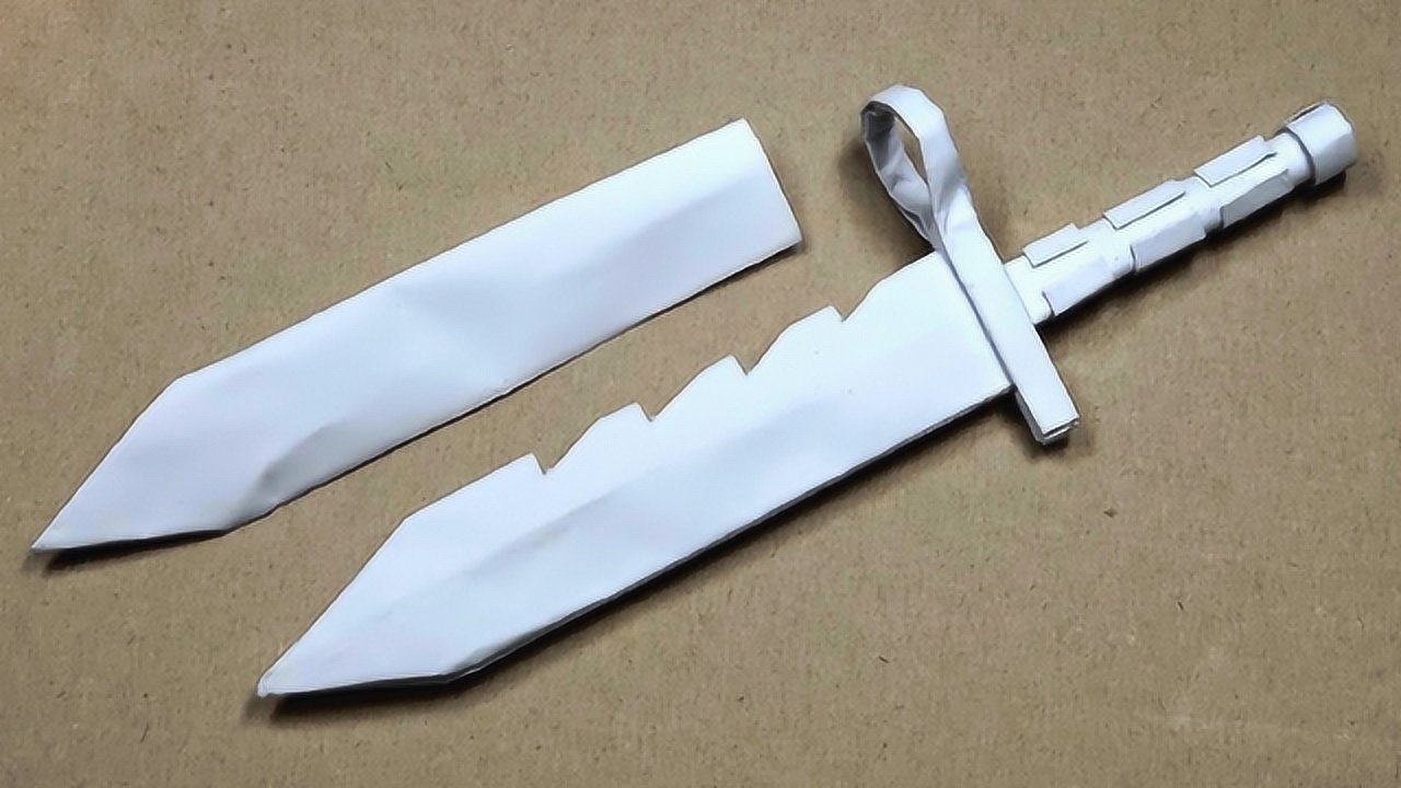 宝宝学折纸折纸武器折纸刀怎么做特别好玩小朋友很喜欢