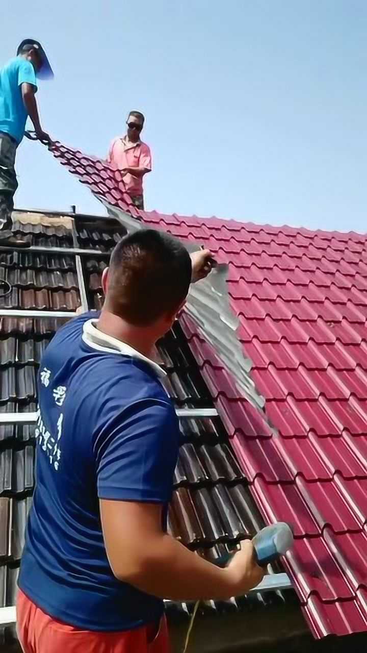 瓦房扣瓦全过程这样的操作绝对不是一般的高手