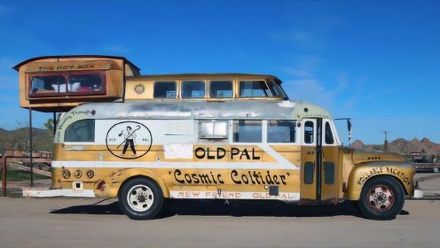 1948年的巴士改造成房车，开出去野营真是一种享受