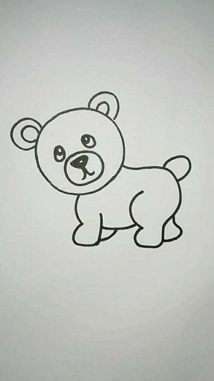 超级可爱的小熊画法简单易学又漂亮