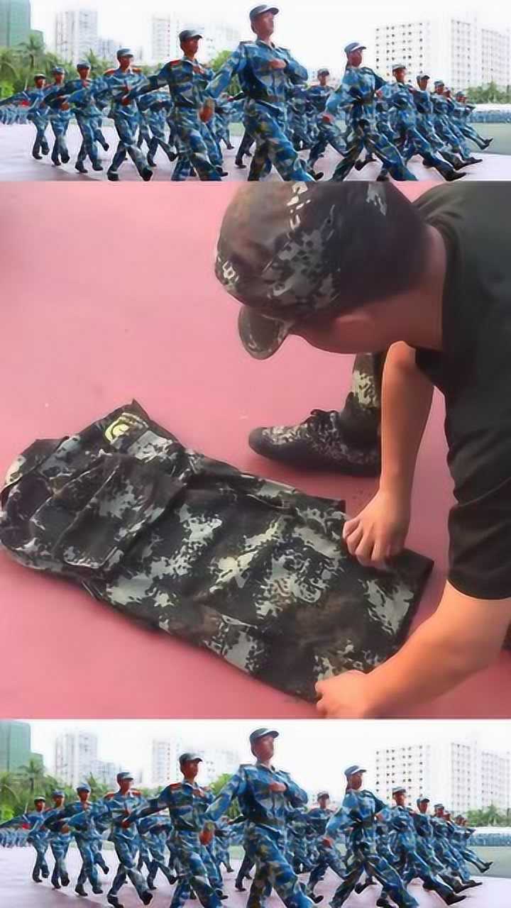 军训教官演示叠军装眼前这一幕网友居家好男人
