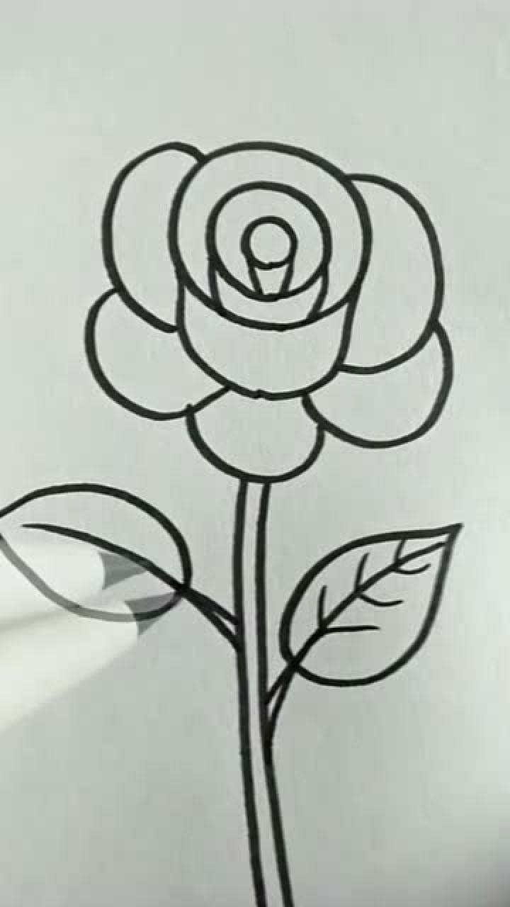 三个圆圈就能画玫瑰花,简单又好看,真是令我大开眼界!