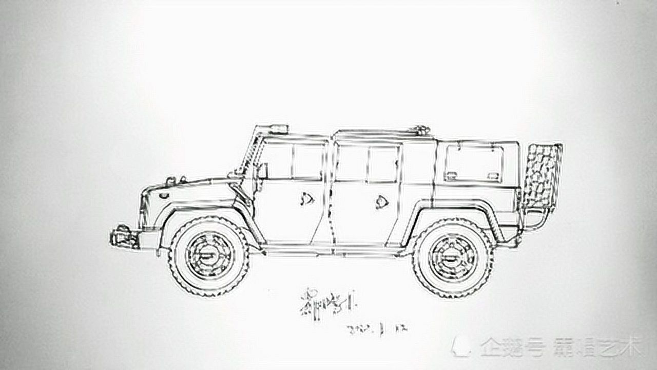 简笔画硬核装甲车,是你的菜吗?