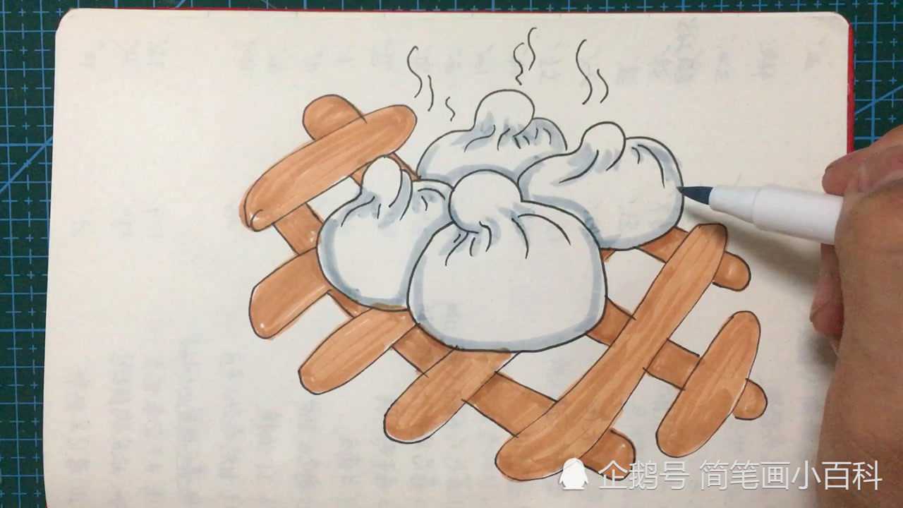 简笔画小笼包的画法,记得收藏哦