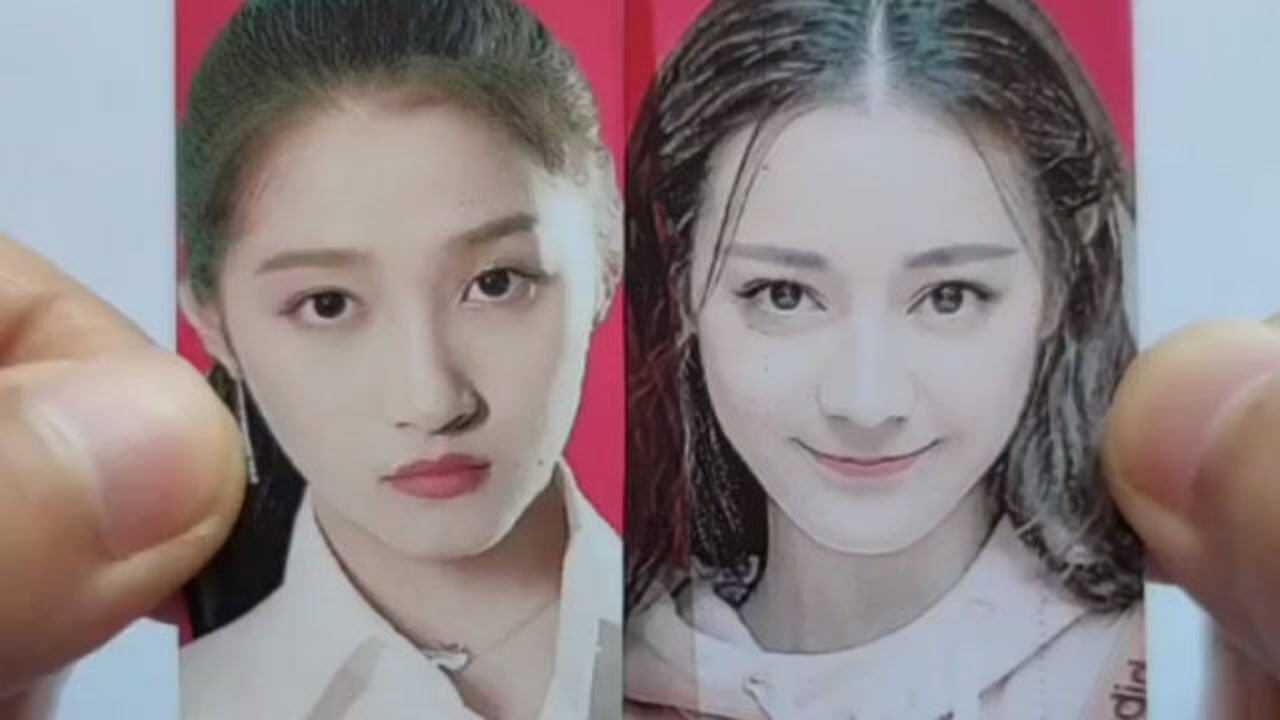 迪丽热巴关晓彤照片合起来以后看看会像谁