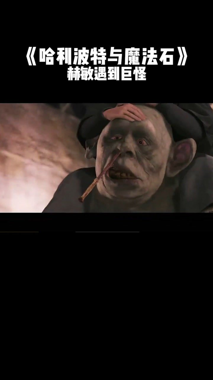 哈利比特与魔法石赫敏在厕所遇到了巨怪哈利波特和罗恩及时赶到
